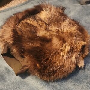 Vintage Fur Hand Warmer Muff